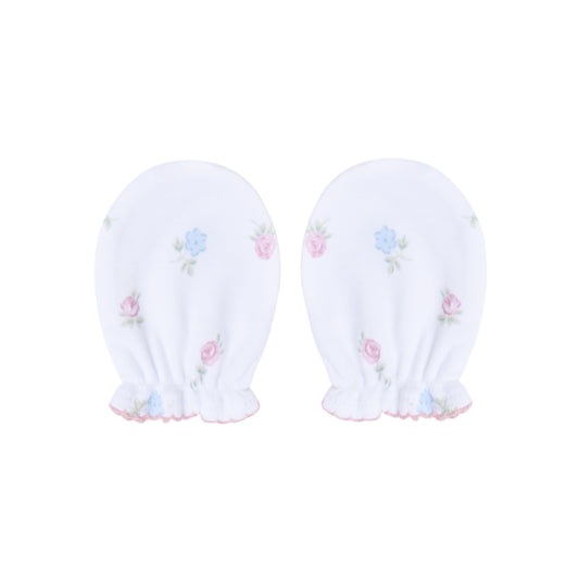 Warmi Mitón Flores Azul Y Rosa