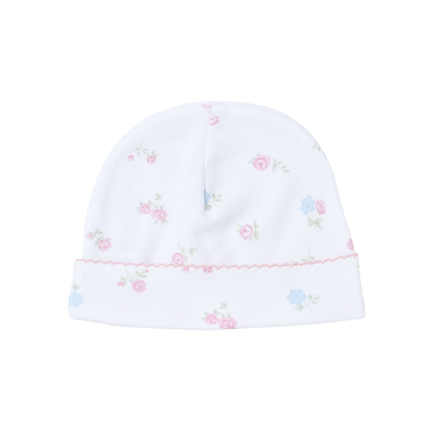 Warmi Gorro Picueta Flores Azul y Rosa