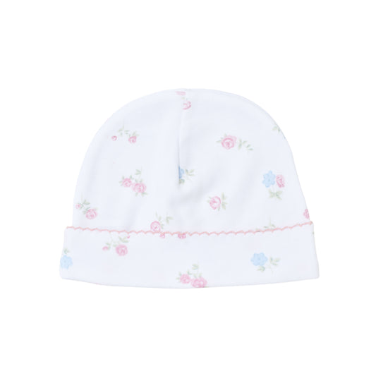 Warmi Gorro Picueta Flores Azul y Rosa