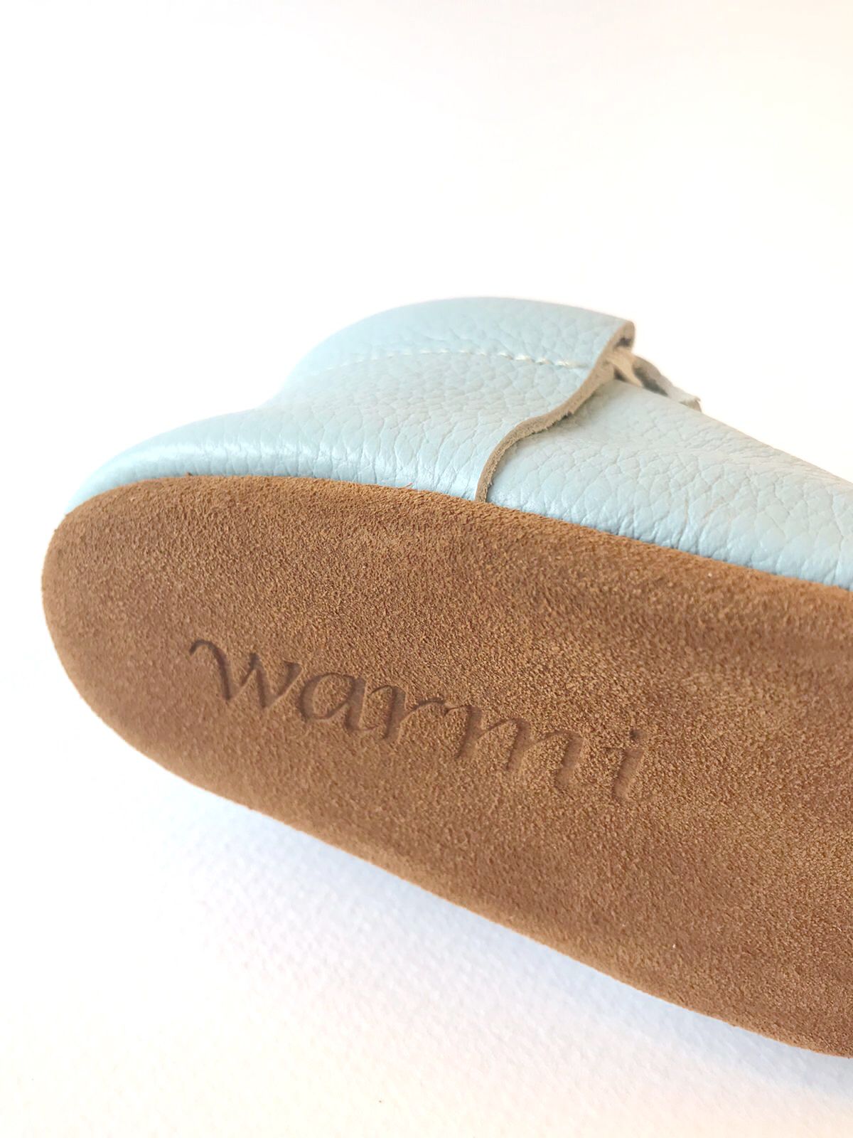 Warmi Mocs Santi Cuero Celeste