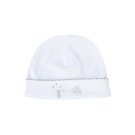 Warmi Gorro Picueta Blanco Bordado Cigueña