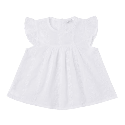 Warmi Blusa Alina Broderie Blanco