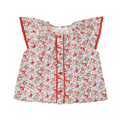 Warmi Blusa Begonia Flores Rojas