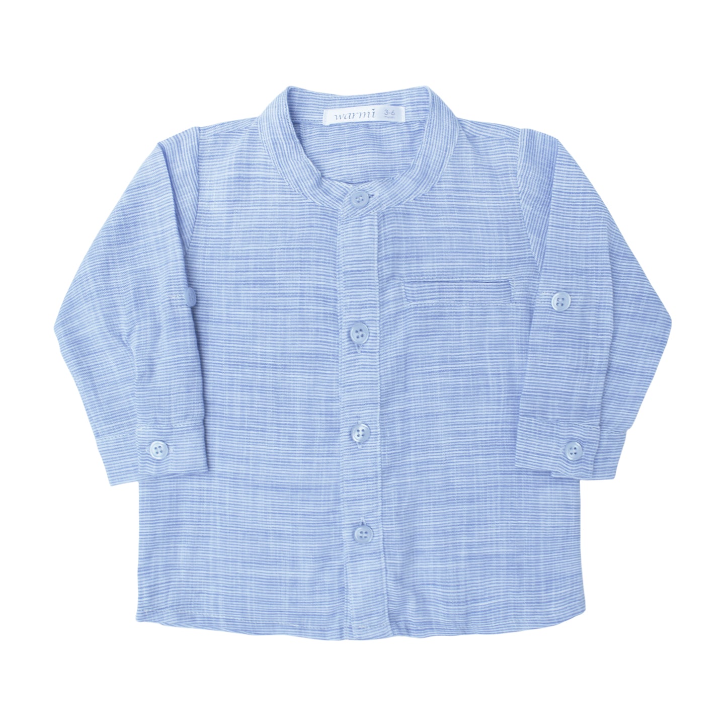 Warmi Camisa Cesar ML Listado Azul