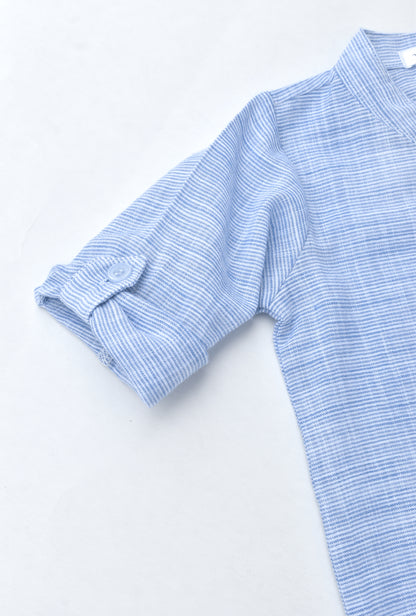 Warmi Camisa Cesar ML Listado Azul