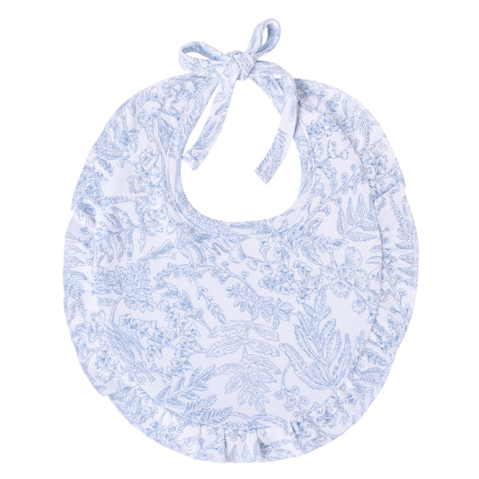 Warmi Babero con Bobo Flores Azul Francia