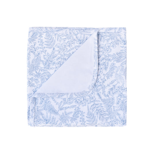 Warmi Manta 80*80 Flores Azul Francia