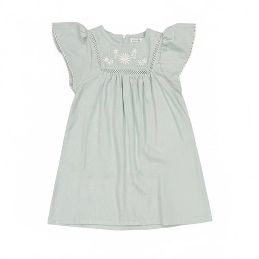 Warmi Vestido Elba Lino Verde Agua