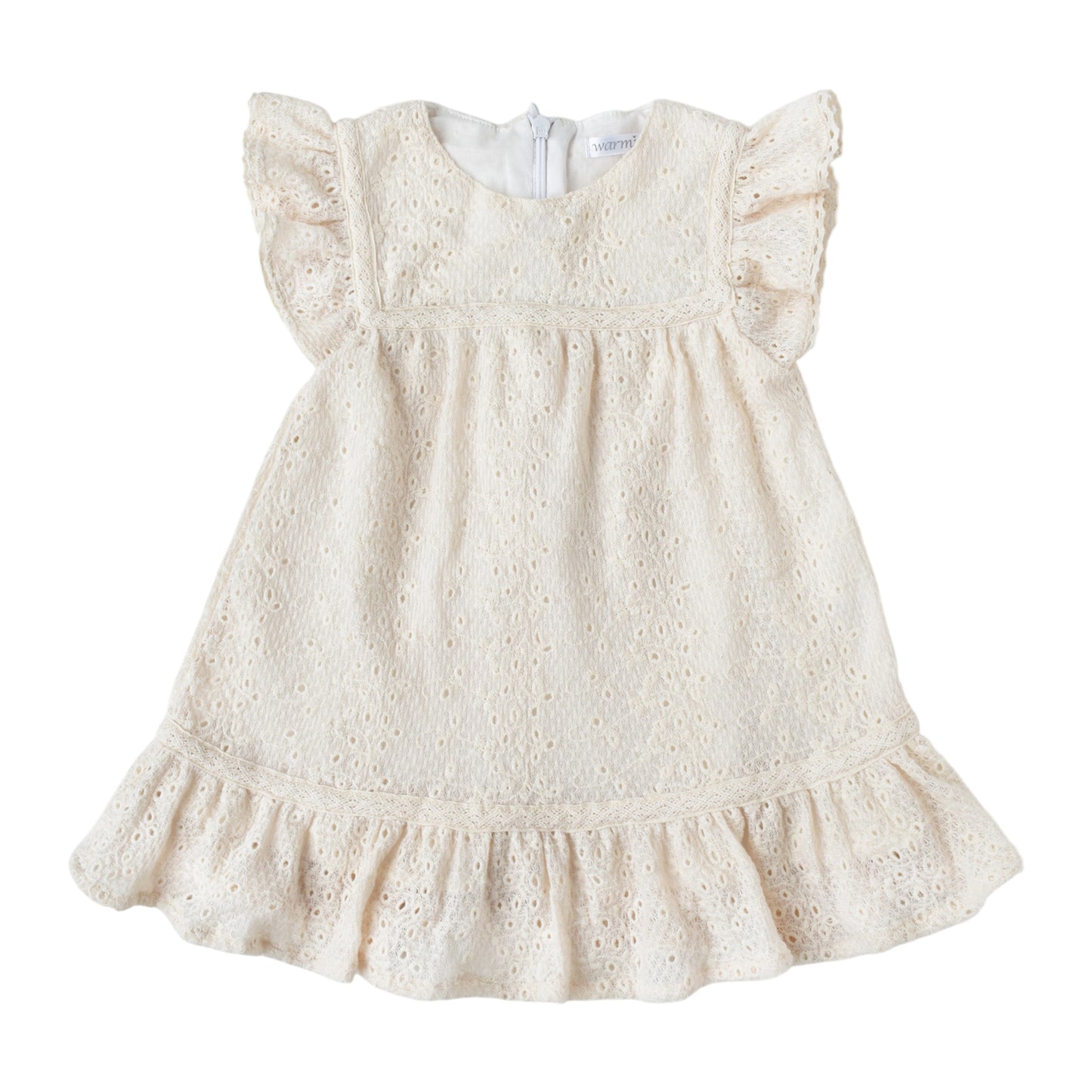 Warmi Vestido Emma Beige Labrado