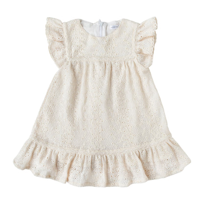 Warmi Vestido Emma Beige Labrado