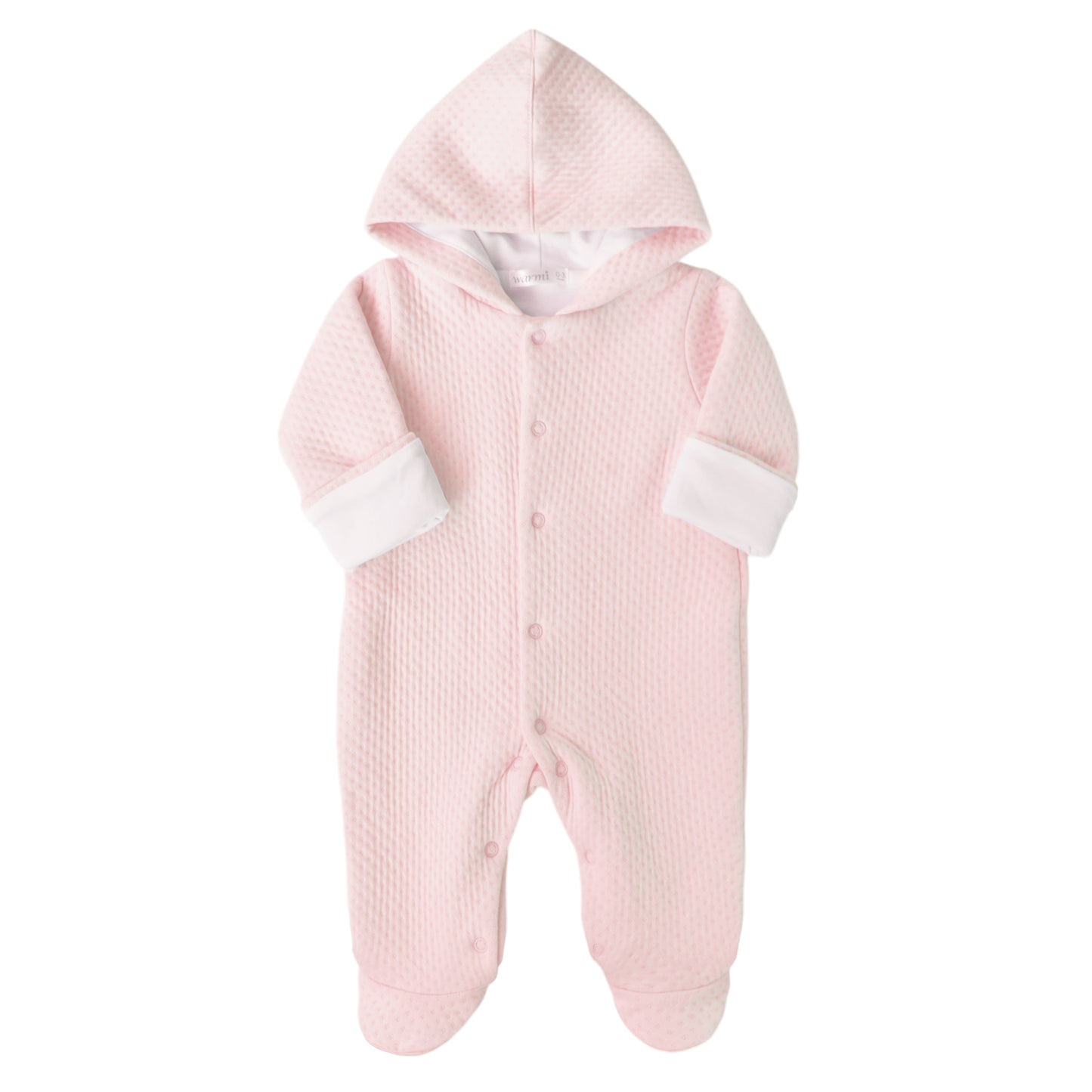 Warmi Enterito Acolchado Con Capucha Rosa