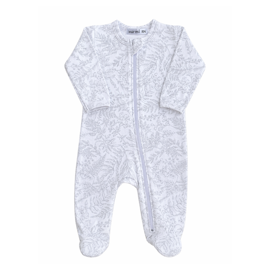 Warmi Enterito Con Cierre Ramas Grises