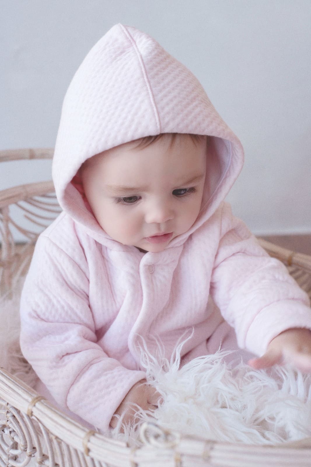 Warmi Enterito Acolchado Con Capucha Rosa