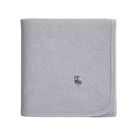 Warmi Manta Acolchada Melange Bordado Pinguino