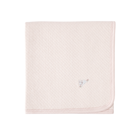 Warmi Manta Acolchada Rosa 80*80 Con Bordado