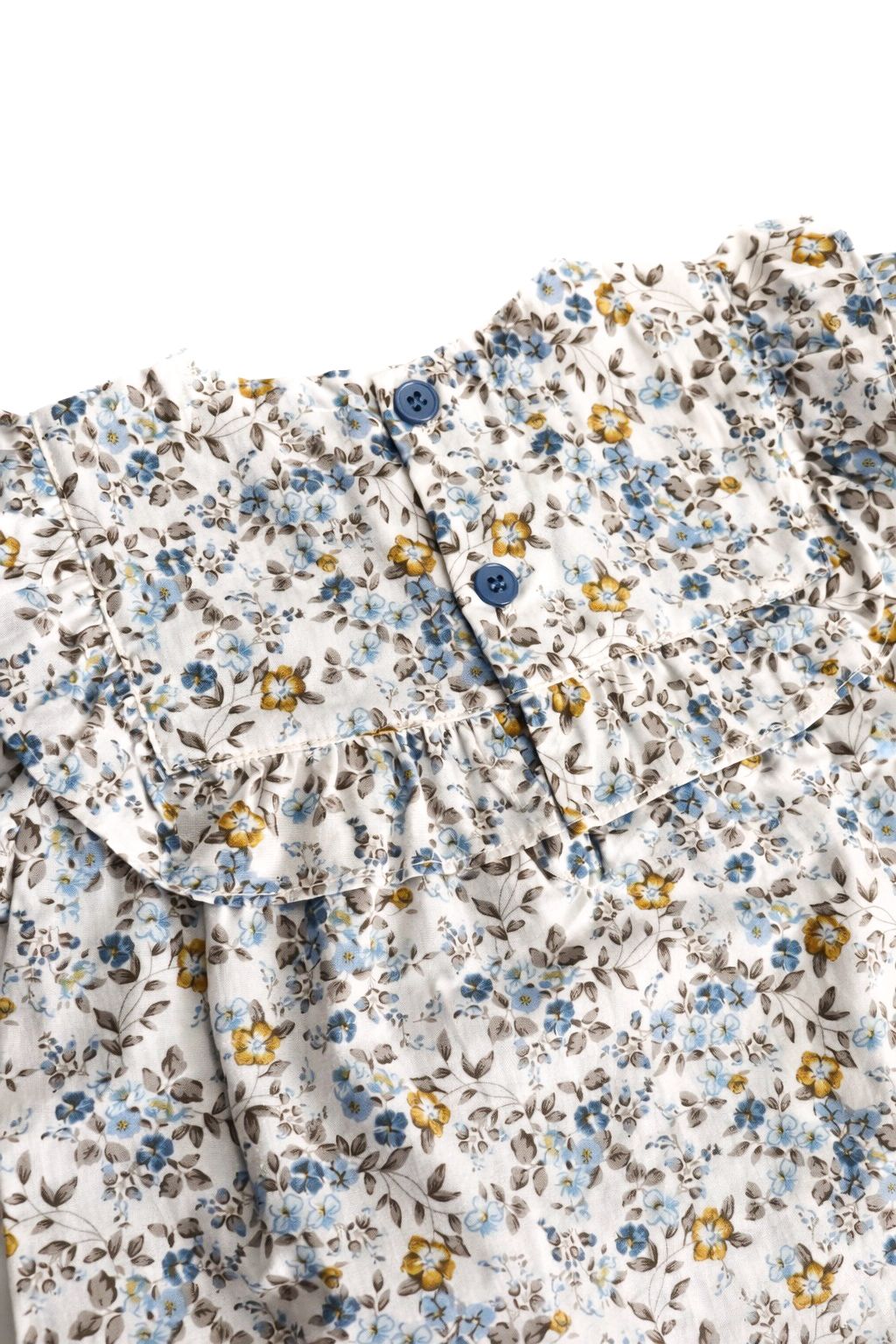 Warmi Blusa Martina Flores Celeste y Cocoa