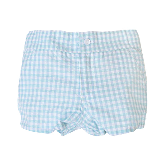 Warmi Short Adrian Cuadrille Celeste y Verde